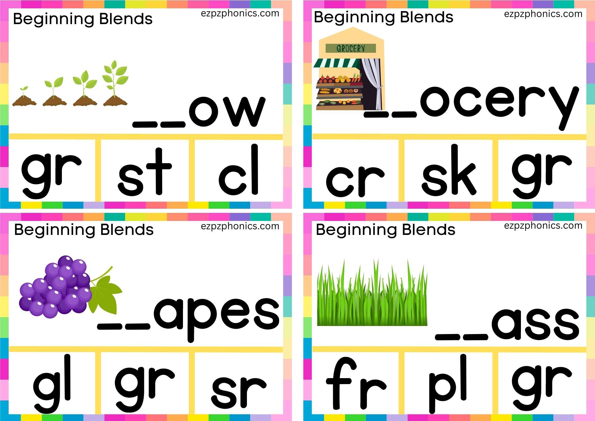 gr-beginning-blends-clip-cards-finish-the-words-and-clip-the-correct